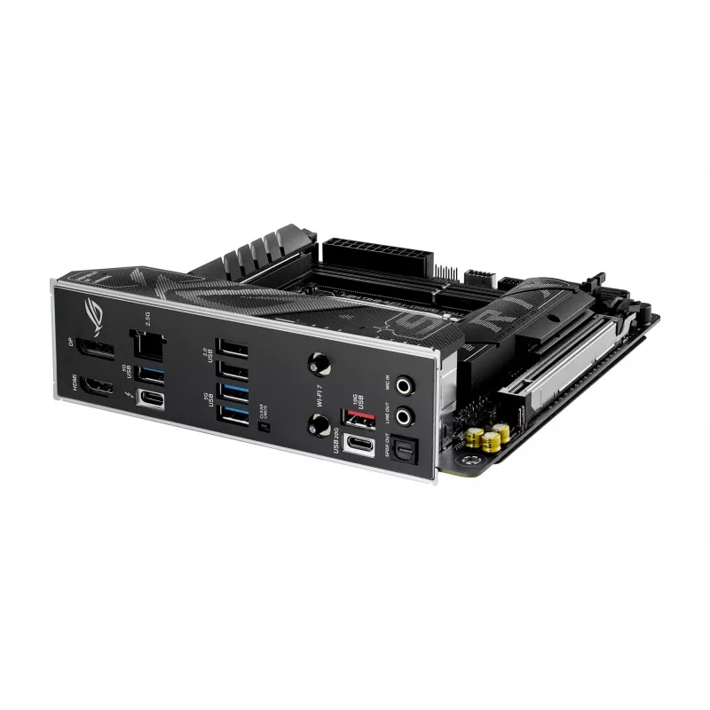 Pagrindinė plokštė ASUS ROG STRIX B860-I GAMING WIFI — Intel B860, LGA 1851, mini ITX, 2× DDR5 DIMM (iki 128 GB), Wi‑Fi 7, 2,5 Gb LAN
