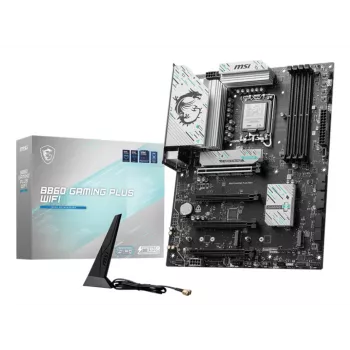 Pagrindinė plokštė MSI B860 GAMING PLUS WIFI — Intel B860, LGA 1851, ATX, DDR5, 4x DIMM, 3x M.2, Wi‑Fi 7, 5GbE