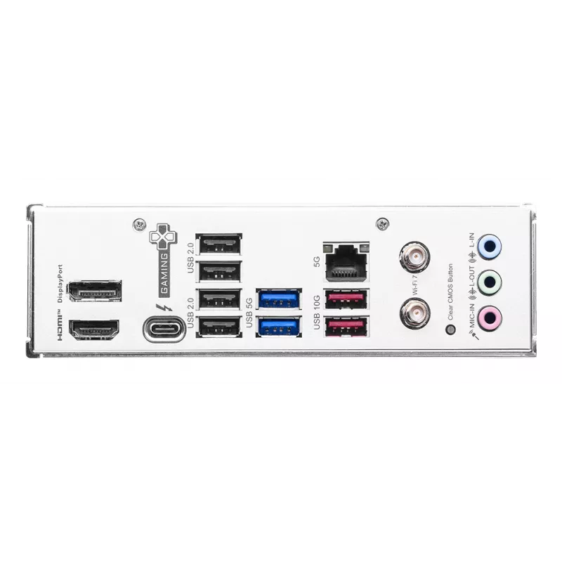 Pagrindinė plokštė MSI B860 GAMING PLUS WIFI — Intel B860, LGA 1851, ATX, DDR5, 4x DIMM, 3x M.2, Wi‑Fi 7, 5GbE