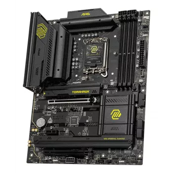 Pagrindinė plokštė MSI MAG B860 TOMAHAWK WIFI — Intel B860, LGA 1851, ATX, DDR5, 4x DIMM, 3x M.2, Wi‑Fi 7, 5GbE