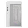 FSP S380-WA korpusas Mini Tower mITX, mATX baltas ARGB, Mikro bokštas, Kompiuterio, Balta, micro ATX, Mini-ITX, SPCC, Grūdintas stiklas, Žaidimams