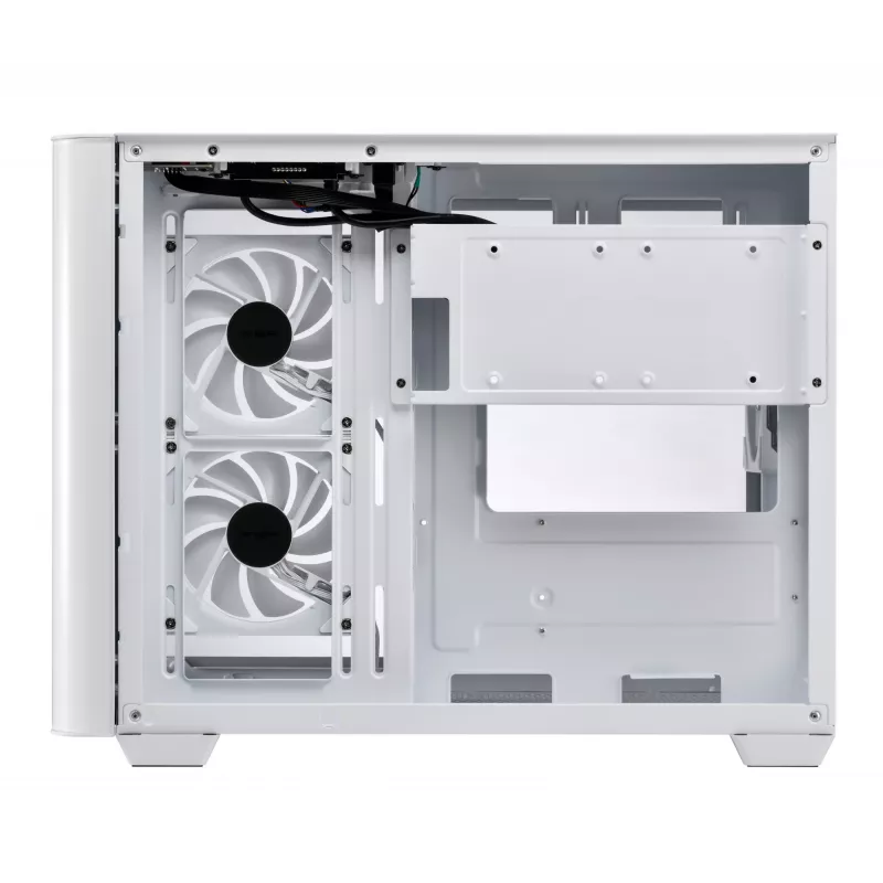 FSP S380-WA korpusas Mini Tower mITX, mATX baltas ARGB, Mikro bokštas, Kompiuterio, Balta, micro ATX, Mini-ITX, SPCC, Grūdintas stiklas, Žaidimams