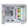 FSP S380-WA korpusas Mini Tower mITX, mATX baltas ARGB, Mikro bokštas, Kompiuterio, Balta, micro ATX, Mini-ITX, SPCC, Grūdintas stiklas, Žaidimams