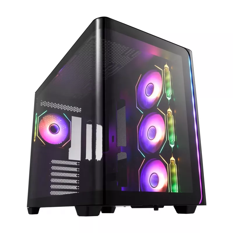 FSP M580-BA Case Midi Tower mITX, mATX Juoda ARGB, Midi Tower, PC, Juoda, ATX, micro ATX, Mini-ITX, Glass, SPCC, Gaming