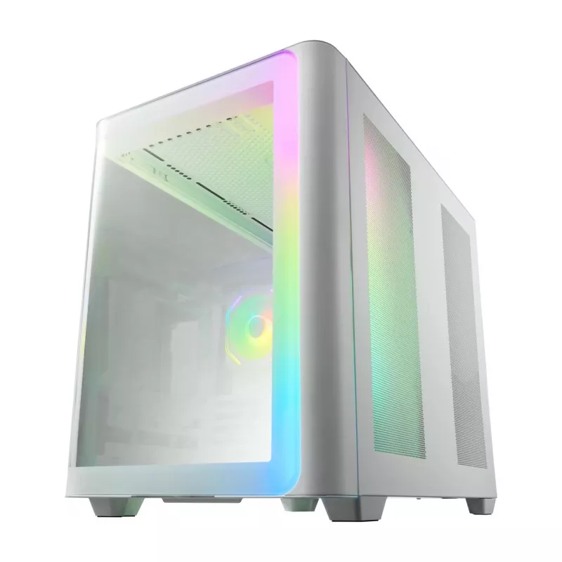 FSP M580-WA korpusas Midi Tower mITX, mATX, baltas ARGB