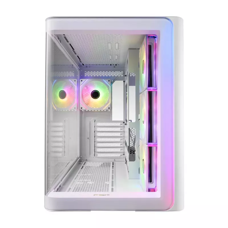 FSP M580-WA korpusas Midi Tower mITX, mATX, baltas ARGB