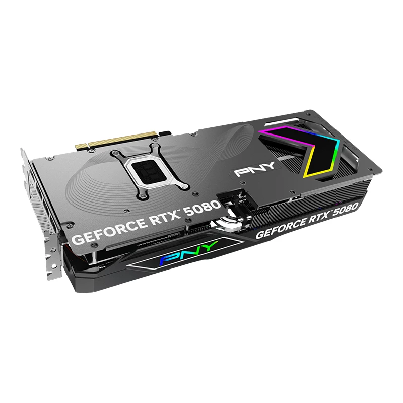 PNY GeForce RTX 5080 16GB ARGB Overclocked Triple Fan - 16GB GDDR7 - DisplayPort 2.1b / HDMI 2.1b