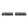DIGITUS HDBaseT KVM plėtiklio rinkinys. 150 m 4K/60Hz. USB 2.0. PoC. IR. juodas