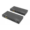 DIGITUS HDBaseT KVM plėtiklio rinkinys. 150 m 4K/60Hz. USB 2.0. PoC. IR. juodas
