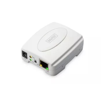 DIGITUS USB spausdinimo serveris, 1 prievadas 1x RJ45, 1x USB A, USB 2.0 Visoms įprastoms OS