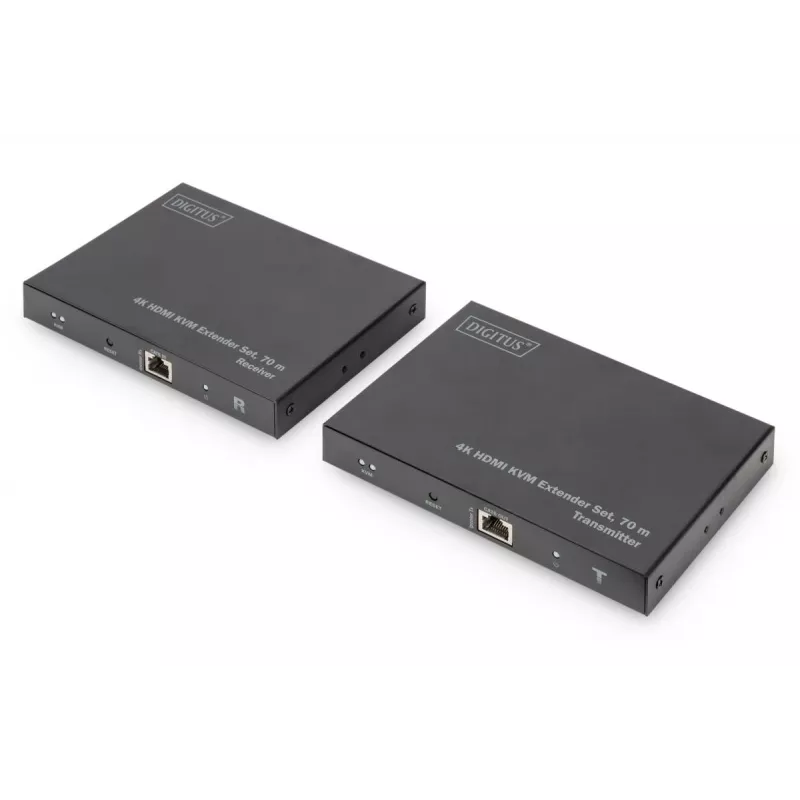 DIGITUS HDMI 2.0 HDMI KVM plėtiklio rinkinys – 70 m USB 1.1, jutiklinio ekrano palaikymas