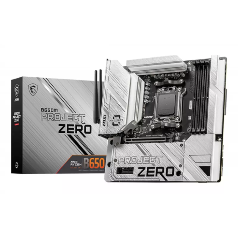 MSI B650M PROJECT ZERO pagrindinė plokštė AMD B650 lizdas AM5 mikro ATX