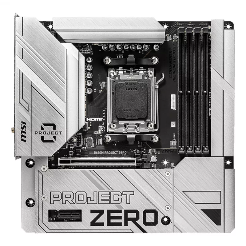 MSI B650M PROJECT ZERO pagrindinė plokštė AMD B650 lizdas AM5 mikro ATX