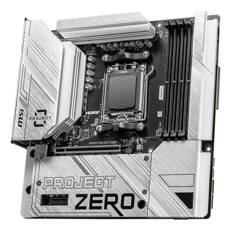 MSI B650M PROJECT ZERO pagrindinė plokštė AMD B650 lizdas AM5 mikro ATX