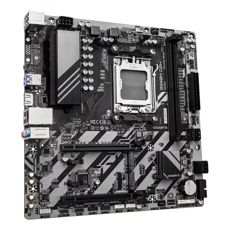 Pagrindinė plokštė GIGABYTE B840M D2H, AMD Ryzen 9000, Socket AM5, Micro ATX