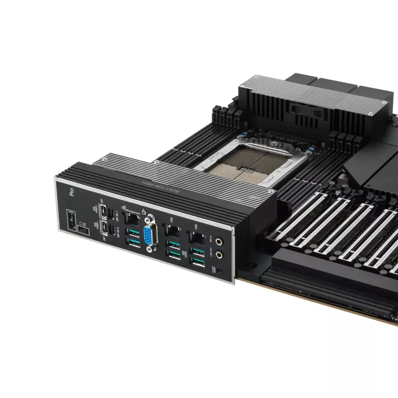 Motininė plokštė ASUS PRO WS WRX90E-SAGE SE, AMD WRX90 mikroschemų rinkinys, Socket sTR5, EEB, 8x DDR5 DIMM, 7x PCIe x16 GEN5, 4x M.2, 2x USB4 GEN3X2