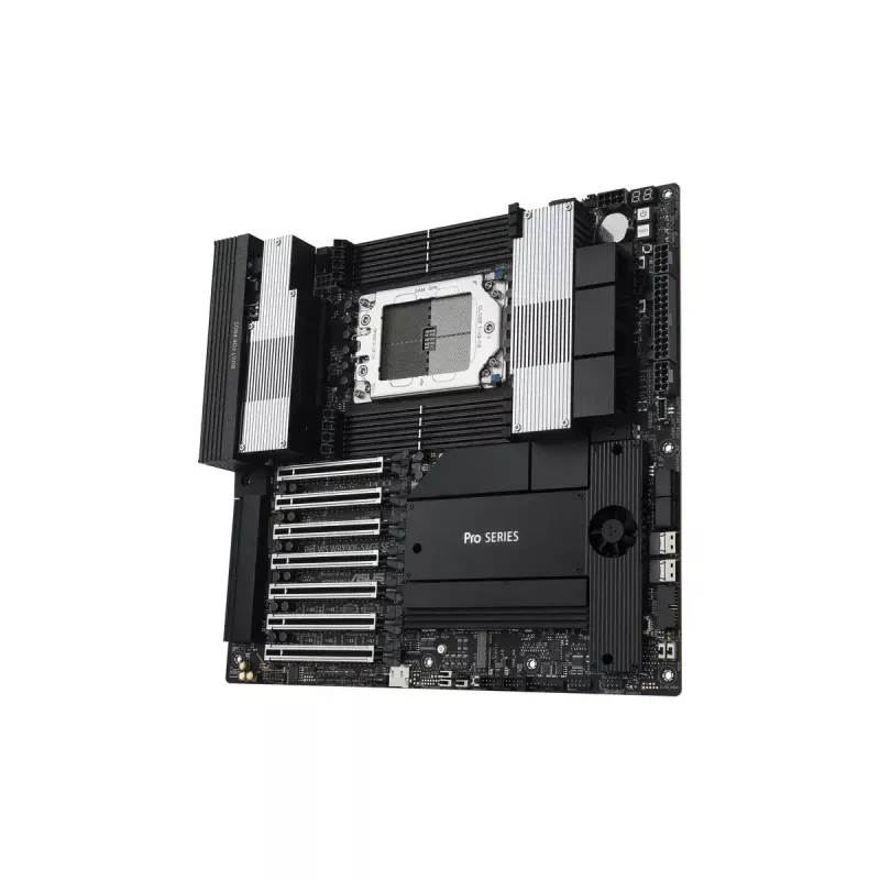 Motininė plokštė ASUS PRO WS WRX90E-SAGE SE, AMD WRX90 mikroschemų rinkinys, Socket sTR5, EEB, 8x DDR5 DIMM, 7x PCIe x16 GEN5, 4x M.2, 2x USB4 GEN3X2