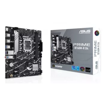 Motininė plokštė ASUS PRIME B760M-R D4 Intel B760 LGA 1700 micro ATX