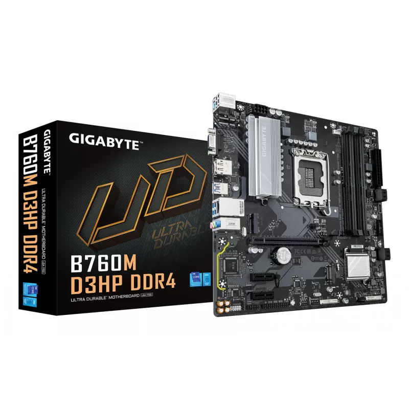 Motininė plokštė GIGABYTE B760M D3HP DDR4, Intel LGA 1700, Micro ATX