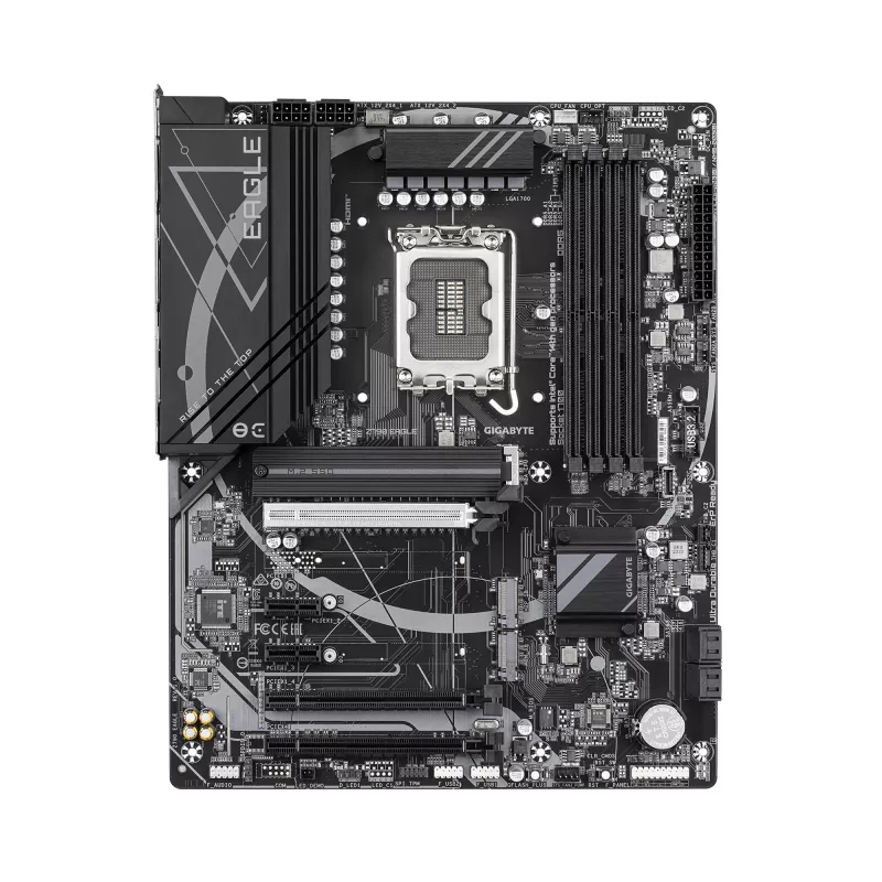 GIGABYTE Z790 EAGLE pagrindinė plokštė – palaiko 14-os kartos Intel Core procesorius, 12+1+1 fazių VRM, iki 7600 MHz DDR5 (OC), 3xPCIe 4.0 M.2, 2,5GbE LAN, USB 3.2 Gen 2