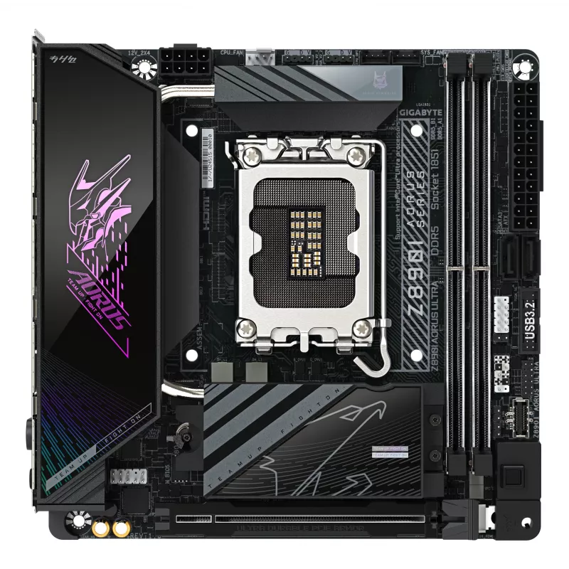 Pagrindinė plokštė GIGABYTE Z890I AORUS ULTRA, Intel lustų rinkinys, LGA 1851, mini ITX