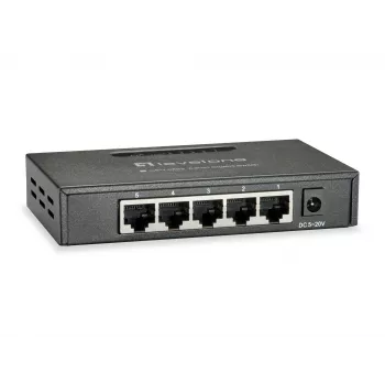 LevelOne GEU-0523 tinklo komutatorius Nevaldomas Gigabit Ethernet (10/100/1000) Juodas