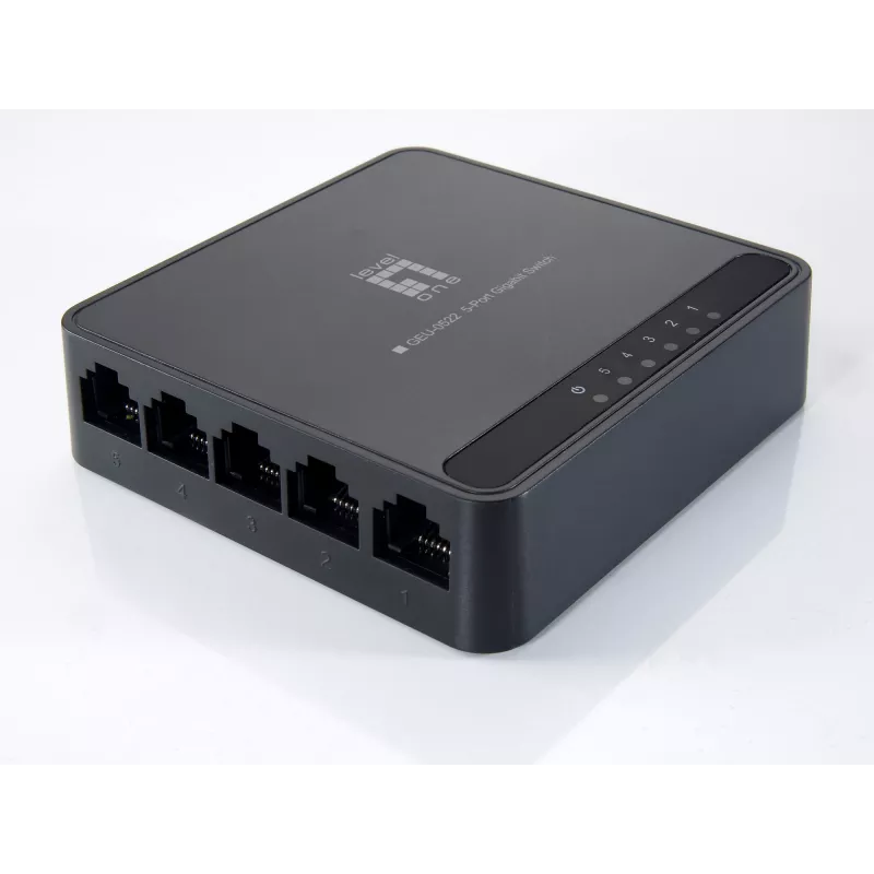 LevelOne 5 prievadų gigabitinis komutatorius, Gigabit Ethernet (10/100/1000), pilnas dvipusis režimas