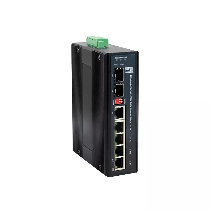 Pramoninis komutatorius LevelOne 6 prievadų Gigabit PoE