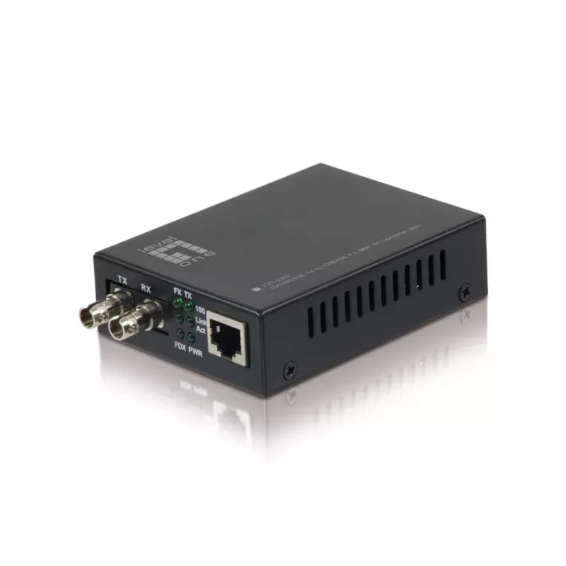 LevelOne RJ45 į ST Fast Ethernet medijos keitiklis, daugiamodė šviesolaidis, 2 km