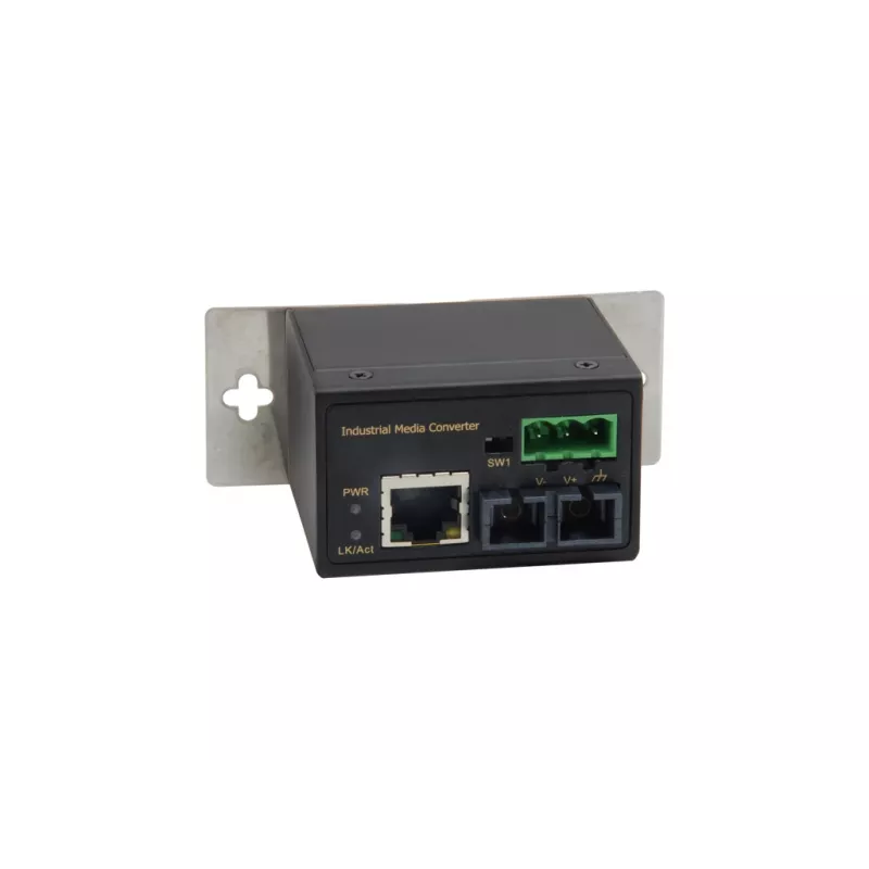 LevelOne RJ45 į SC Fast Ethernet pramoninis medijos keitiklis, daugiamodis šviesolaidis, 2 km, -40 °C iki 75 °C