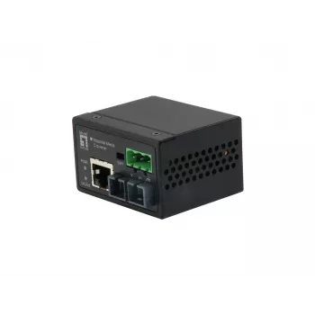 LevelOne RJ45 į SC Fast Ethernet pramoninės medijos keitiklis, vienmodė skaidula, 30km, -40°C iki 75°C