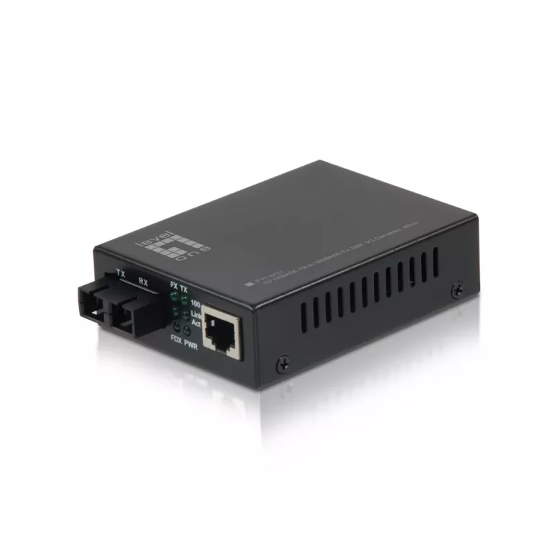 LevelOne RJ45 į SC Fast Ethernet medijos keitiklis, vienmodis pluoštas, 40 km