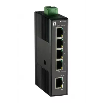 Nevaldomas jungiklis LevelOne 5 prievadų Fast Ethernet pramoninis jungiklis