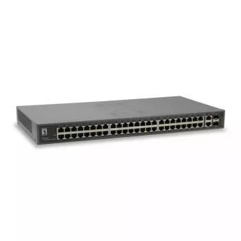 LevelOne 50 prievadų Fast Ethernet komutatorius, 2 x Gigabit SFP/RJ45 Combo