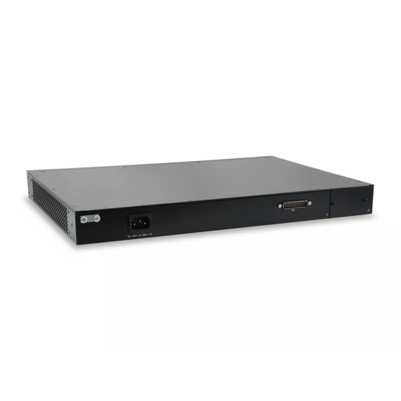 LevelOne KILBY 28 prievadų valdomas L3 Lite valdomas Gigabit komutatorius su galimybe jungti į rietuves, 2 x 10GbE SFP+, 1 x 10GbE modulio lizdas