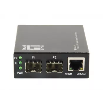 LevelOne RJ45 į SFP gigabitinės medijos keitiklis (jungiklis), 2 x SFP, 1 x RJ45