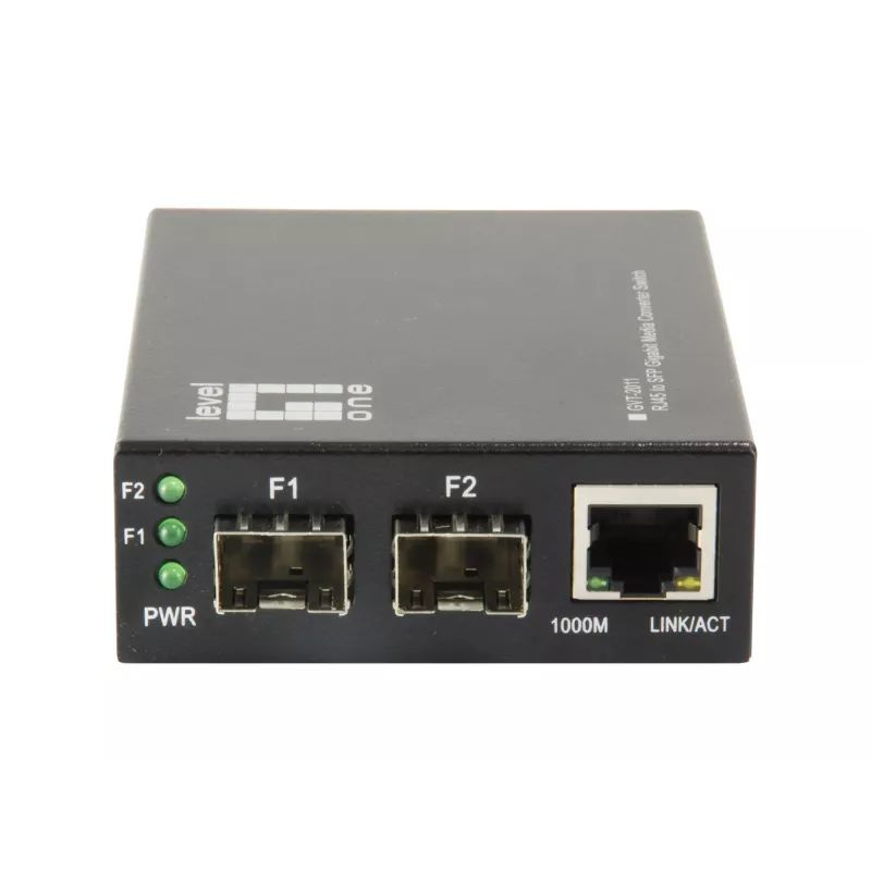 LevelOne RJ45 į SFP gigabitinės medijos keitiklis (jungiklis), 2 x SFP, 1 x RJ45