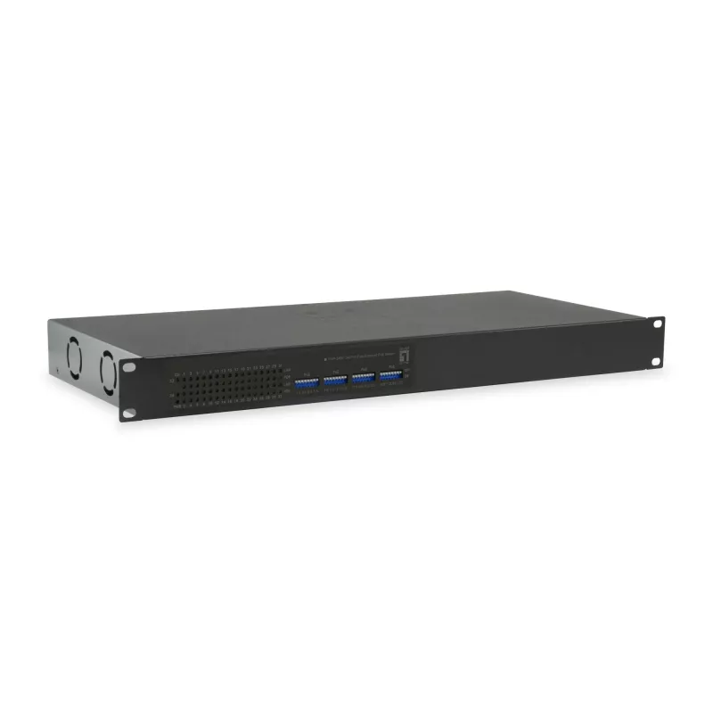 LevelOne 34 prievadų Fast Ethernet PoE komutatorius, 802.3at/af PoE, 32 PoE išėjimai, 2 x Gigabit RJ45, 380W