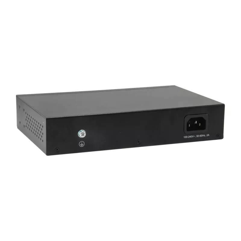 LevelOne 10 prievadų žiniatinklio išmanusis gigabitinis PoE komutatorius, 8 PoE išvestys, 2 x Gigabit SFP, 70W