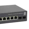 LevelOne 10 prievadų žiniatinklio išmanusis gigabitinis PoE komutatorius, 8 PoE išvestys, 2 x Gigabit SFP, 70W