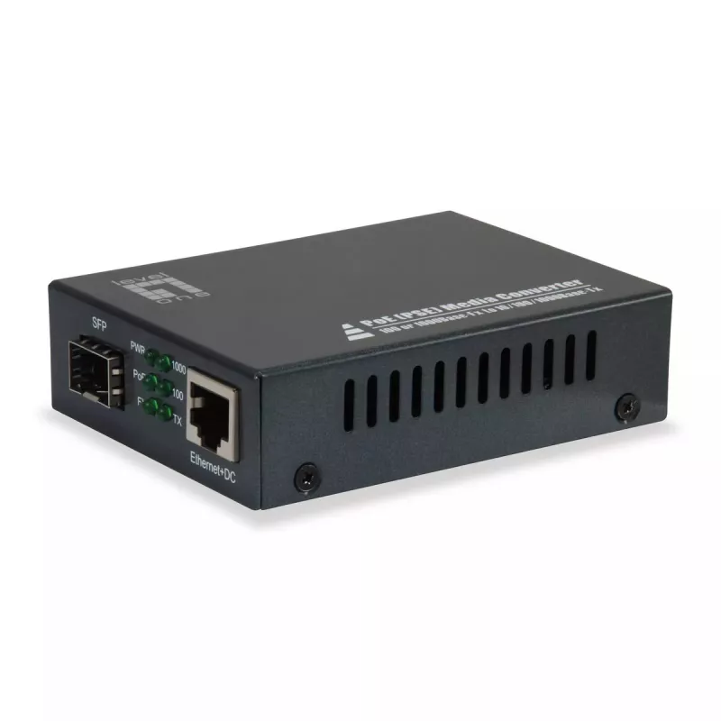 LevelOne RJ45 į SFP gigabitinės laikmenos keitiklis, PoE PSE
