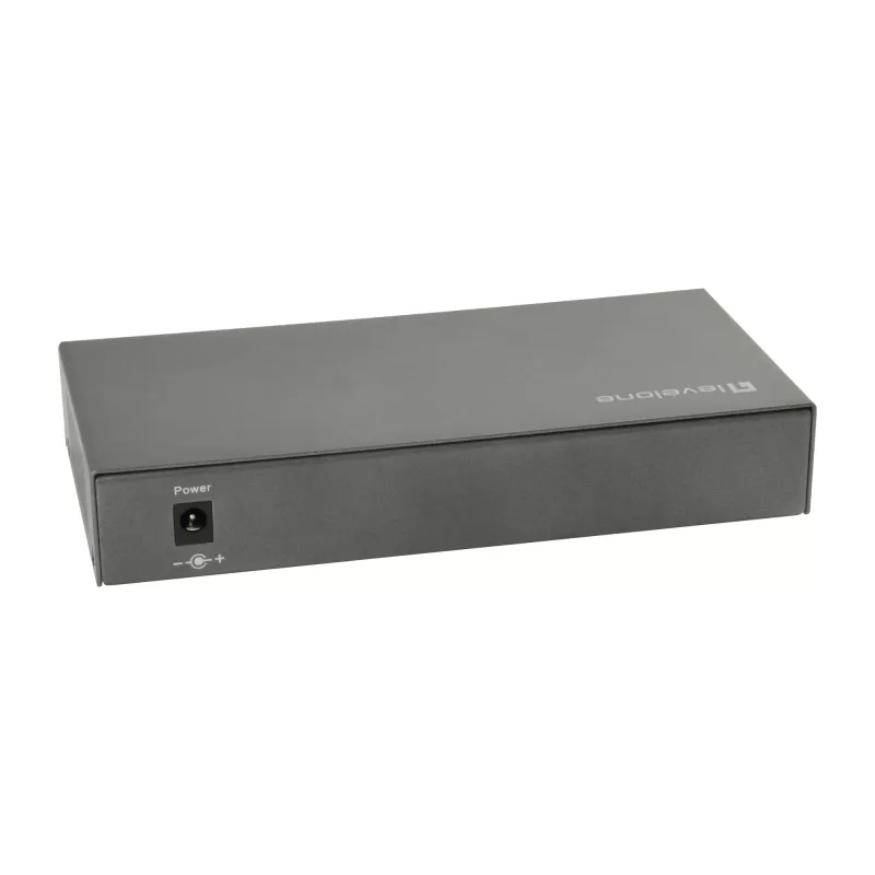“LevelOne” 8 prievadų gigabitinio eterneto PoE komutatorius, 802.3at/af PoE, 120 W
