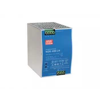 LevelOne 24V DC pramoninis maitinimo šaltinis POW-2462 480W DIN bėgelis -20 iki +70 °C