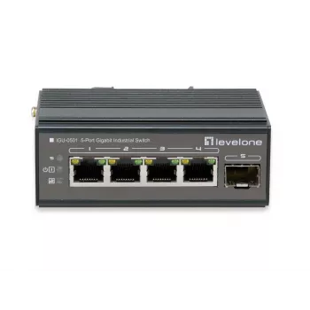 Tinklo komutatorius LevelOne IGU-0501 Gigabit Ethernet PoE Juodas