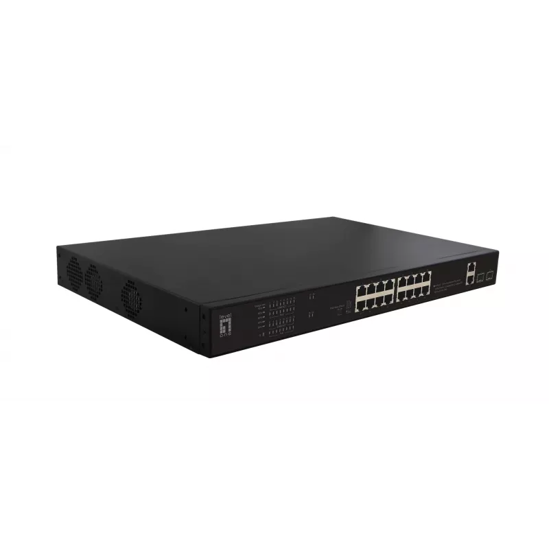 LevelOne FGP-2031 tinklo komutatorius Nevaldomas Fast Ethernet (10/100) Power over Ethernet (PoE) 1U Juodas