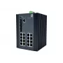 LevelOne 20 prievadų L2 Plus valdomas gigabitinis pramoninis komutatorius, 16x 1GbE RJ45, 4x 1/2.5GbE SFP, DIN bėgelis, nuo -40 °C iki 80 °C