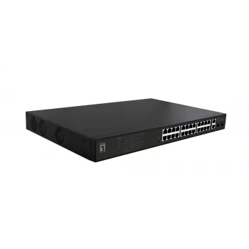 LevelOne GEP-2821 tinklo komutatorius Nevaldomas Gigabit Ethernet (10/100/1000) Maitinimas per Ethernet (PoE) 1U Juodas