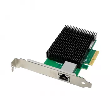 LevelOne 10 Gigabitų PCIe x4 tinklo plokštė, 1 x RJ45, vidinė, laidinė, PCI Express, Ethernet, 10000 Mbit/s, žalia