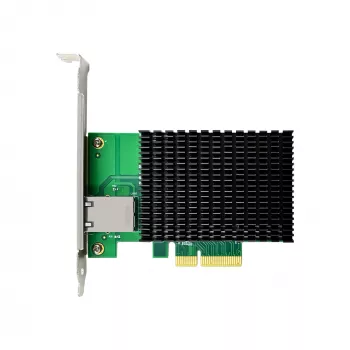 LevelOne 10 Gigabitų PCIe x4 tinklo plokštė, 1 x RJ45, vidinė, laidinė, PCI Express, Ethernet, 10000 Mbit/s, žalia