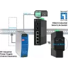 Valdomas komutatorius LevelOne Hilbert 6 prievadų pramoninis „Gigabit Smart Lite“ komutatorius